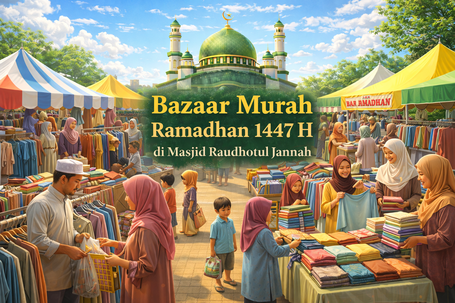 Bazaar Murah Ramadhan 1447 H di Masjid Raudhotul Jannah